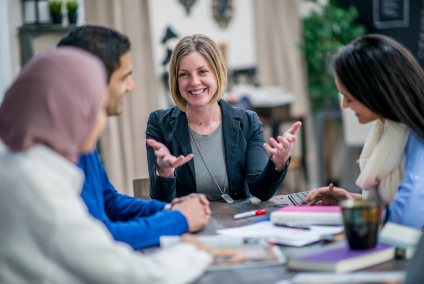Jackie Slora leading a workplace wellbeing workshop