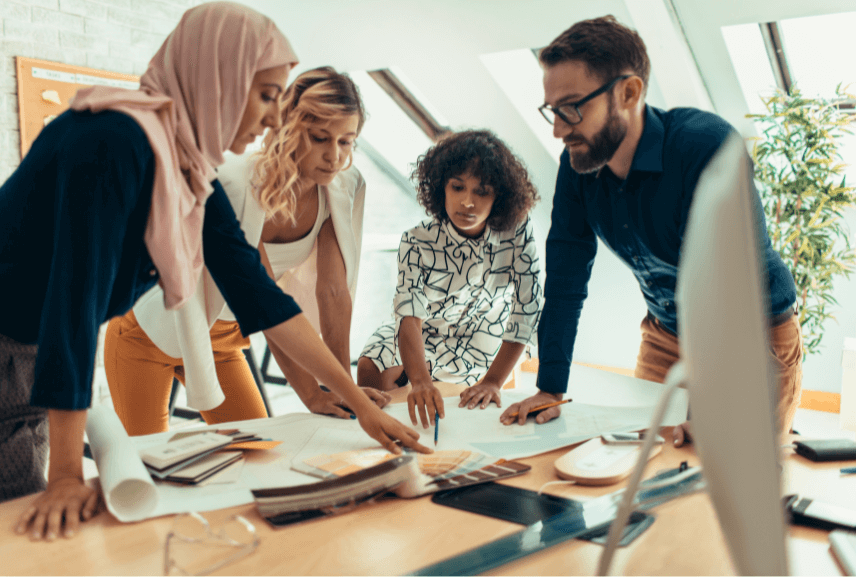 Inclusive workplace environment promoting employee wellbeing