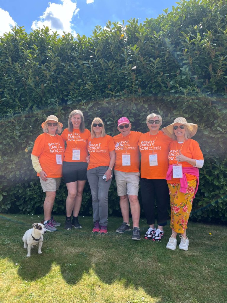 Jackie with volunteers at Breast Cancer Now