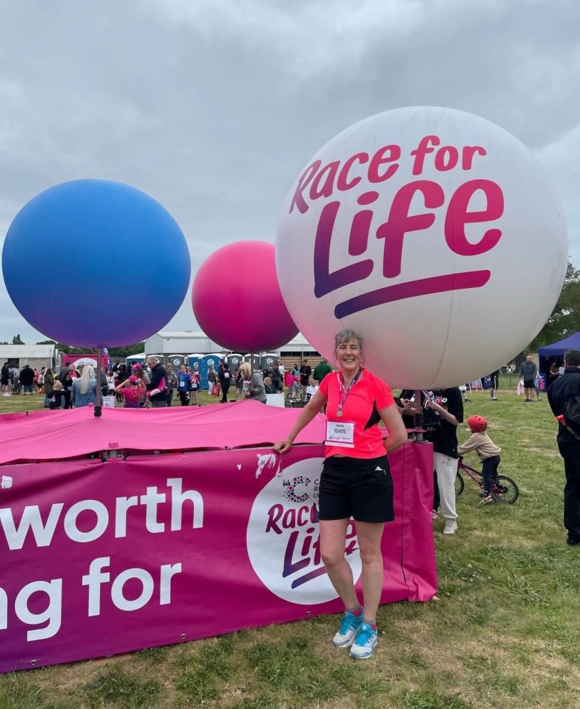Jackie Slora participating in Race for Life
