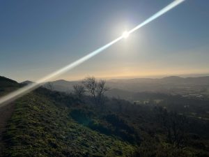 Sunrise breaking through the morning sky on New Year’s Day