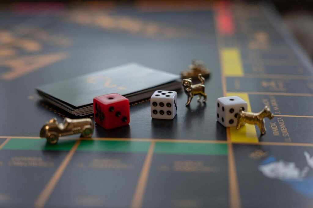 Games Board representing the board game of phobias