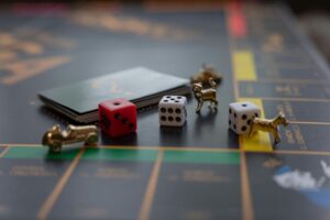 Games Board representing the board game of phobias