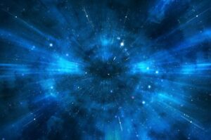 Abstract space scene representing transformation, new beginnings and personal growth
